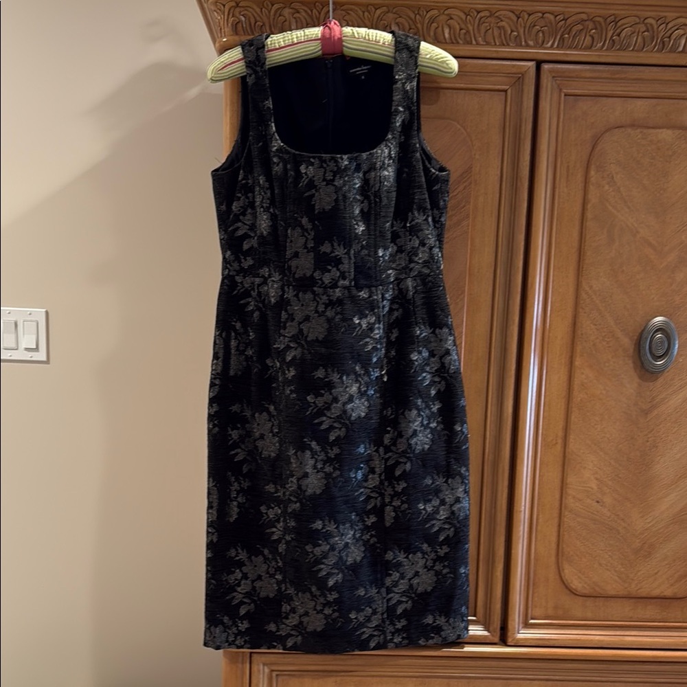 Nanette Lepore Black Sheath Mini Dress Scoop Neck Cocktail